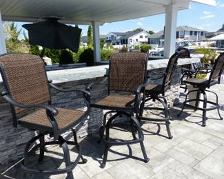 6 outdoor swivel bar stools