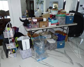 Assorted items including toiletries