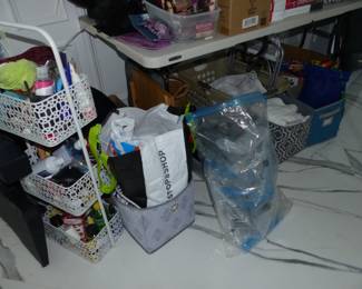 Assorted items including toiletries