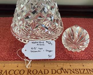 $50. Waterford Roly Poly Alana Decanter & Stopper. Measures 10.5" tall. B128 - $50. Waterford Roly Poly Alana Decanter & Stopper. Measures 10.5" tall. 