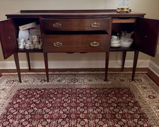 B43 - $295. Federal Style Sideboard. Measures 66" x 21.5" x 37" tall. Overall good condition 