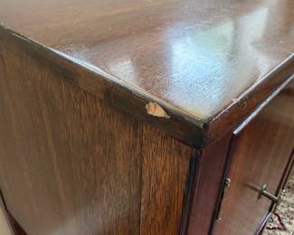 B43 - $295. Federal Style Sideboard. Measures 66" x 21.5" x 37" tall. Overall good condition 