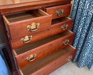 B50 - $350. PAIR of 5 Drawer Link Taylor Nightstands. Measures 27" x 17" x 29.5" tall. 