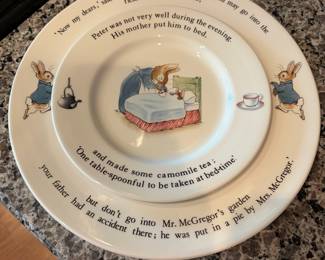B77 - $50. Wedgwood Peter Rabbit Set. 