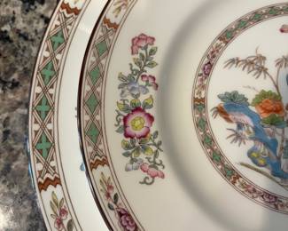 B33 - $350. Wedgwood Kutani Crane. Service for 6 with extras. 