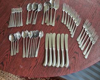 B19 - $50. Oneida Northland Stainless Flatware. Not a complete set. 