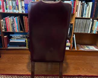 B1 - $250. Leather Arm Chair. (Likely Hancock & Moore) Excellent Condition. Measures 25" wide x 26" deep x 43" tall. Floor to seat is 18". 