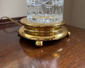 B44 - $350. Waterford Table Lamp. Shade & Lamp are marked. Measures 30" tall. 
