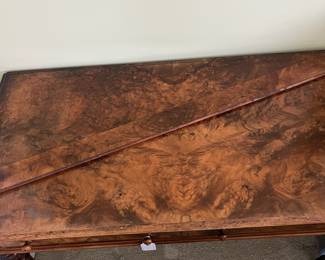 B32 - $325. 2 Drawer Antique Writing Desk. Measures 47" x 23.5" x 29.5" tall. 