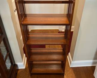 B12 - $50. Folding Bookcase / Shelf. Measures 22.5" w x 11.5" d x 50" tall. 
