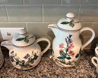 B69 - $425. Villeroy & Boch Botanica. Dishwasher & Microwave Safe. This was an "everyday" set so some pieces do show wear (and may not be counted in the piece count if they have a chip or significant markings)