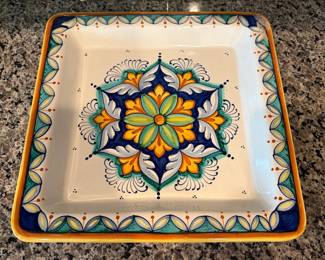 B76 - $25. PAIR of Gialleli Giulio Deruta Platters. 10" & 12". 
