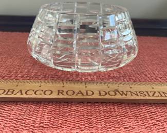 B134 - $75. Waterford Tralee Crystal Bowl. Measures 7" x 3.25" tall. 