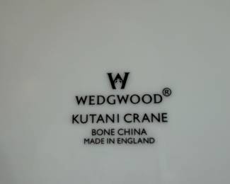 B33 - $350. Wedgwood Kutani Crane. Service for 6 with extras. 