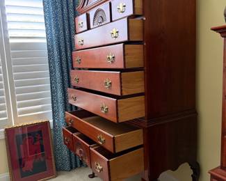 B51 - $650. Link Taylor Highboy Dresser in excellent condition. Measures 41" wide x 21" deep x 84" tall. 
