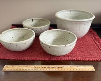 B125 - $25. 4 Pc. Mosur Pottery Bowls. 