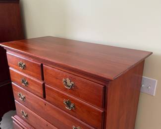 B52 - $300. Link Taylor 9 Drawer Dresser. Solid wood in excellent condition. Measures 40" x 20" x 55.5" tall. 