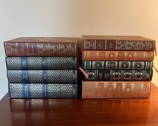 B94 - $80. International Collectors Library SET. The Hunchback of Notre Dame, Two Years Before the Mast, The Memoirs of Barry Lyndon Esq., Little Woman, The Outline of History, Don Quixote, Short Novels - Steinbeck, Plays & Stories - Chekhov, A Treasure of Sherlock Holmes. 