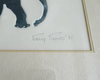 B60 - $85. Nancy Nemec. Elephant Walk III signed and numbered lithograph #83/350. Measures 26.75" x 15.25". 