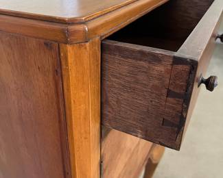 B31 - $125. Wooden Bedside Cabinet with single drawer and Door for Storage. Measures 17" x 16.5" x 32" tall. 