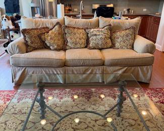 B39 - $200. Bernhardt Sofa. Overall very good condition. Measures 97" x 43" x 41" tall. 20.5" floor to seat. 