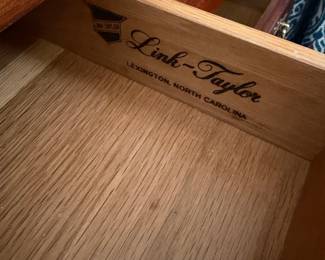 B50 - $350. PAIR of 5 Drawer Link Taylor Nightstands. Measures 27" x 17" x 29.5" tall. 