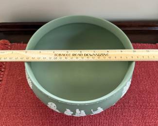 B115 - $60. Wedgwood Pedestal Bowl. Measures 9" x 5.25" tall. 