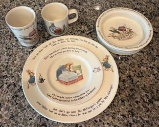 B77 - $50. Wedgwood Peter Rabbit Set. 