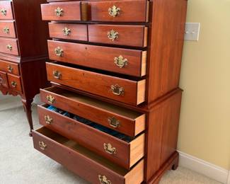 B52 - $300. Link Taylor 9 Drawer Dresser. Solid wood in excellent condition. Measures 40" x 20" x 55.5" tall. 
