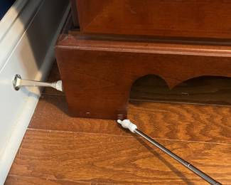 B4 - $60. Howerton Reproductions Wooden 4 Drawer Filing Cabinet. Measures 37" wide x 24" deep x 37.25" tall. Very sturdy and drawers slide easily. 