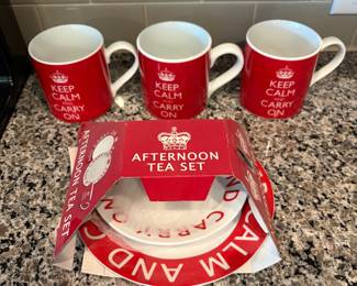 B71 - $20. Creative Tops Ltd. "Keep Calm and Carry On" Afternoon Tea Set. 