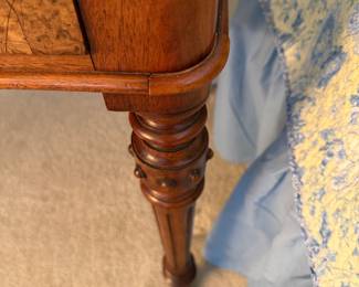 B32 - $325. 2 Drawer Antique Writing Desk. Measures 47" x 23.5" x 29.5" tall. 