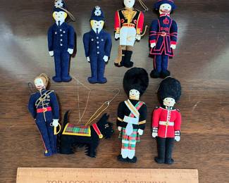 B149 - $60. St. Nicholas Royal Embroidered Stuffed Ornaments. 
