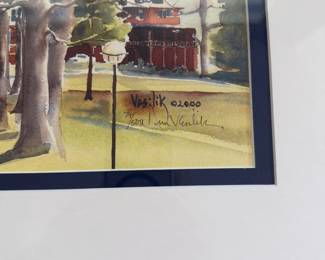 B66 - $75. The Asheville School #74/500. Vasilik artist. Measures 44.5" x 19". 
