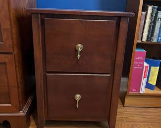 B3 - $30. Small, 2 drawer filing cabinet. Measures 21.25" x 24.25" x 30.25" tall.  Sturdy and very useable but does have some surface wear on the top. 