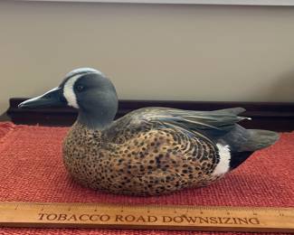B141 - $80. Signed Duck Decoy. Has chip on the tip of the wings. 