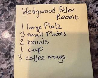 B77 - $50. Wedgwood Peter Rabbit Set. 