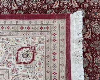 B42 - $395. Dining Room Rug. Measures 92" x 10'. Has a stain on one end toward the edge - see photos. 