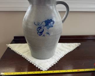 B48 - $45. Salmon Falls Stoneware Pitcher. Measures 11" tall. 