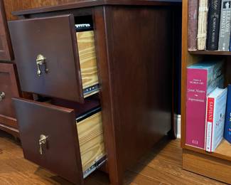 B3 - $30. Small, 2 drawer filing cabinet. Measures 21.25" x 24.25" x 30.25" tall.  Sturdy and very useable but does have some surface wear on the top. 