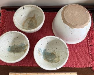 B125 - $25. 4 Pc. Mosur Pottery Bowls. 