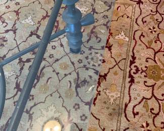 B40 - $150. Glass Top Coffee Table. Unmarked but google says it's a Giacometti Design. Measures 48" square x 20.25" tall. Has one spot that is chipped. Metal frame is in very good condition.  