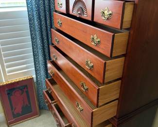 B51 - $650. Link Taylor Highboy Dresser in excellent condition. Measures 41" wide x 21" deep x 84" tall. 