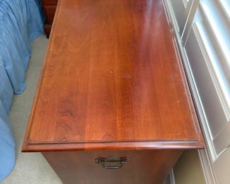 B50 - $350. PAIR of 5 Drawer Link Taylor Nightstands. Measures 27" x 17" x 29.5" tall. 