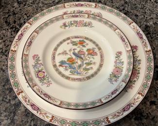 B33 - $350. Wedgwood Kutani Crane. Service for 6 with extras. 