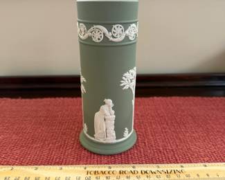 B116 - $12. Wedgwood Vase. Measures 6.5" tall. 