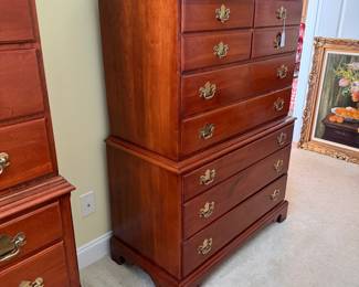 B52 - $300. Link Taylor 9 Drawer Dresser. Solid wood in excellent condition. Measures 40" x 20" x 55.5" tall. 