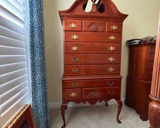 B51 - $650. Link Taylor Highboy Dresser in excellent condition. Measures 41" wide x 21" deep x 84" tall. 