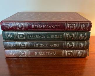 B92 - $30 SET. National Geographic Society Leather Bound Book Series. Renaissance, Greece & Rome, Middle Ages. Bible Times. 