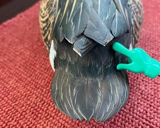 B141 - $80. Signed Duck Decoy. Has chip on the tip of the wings. 